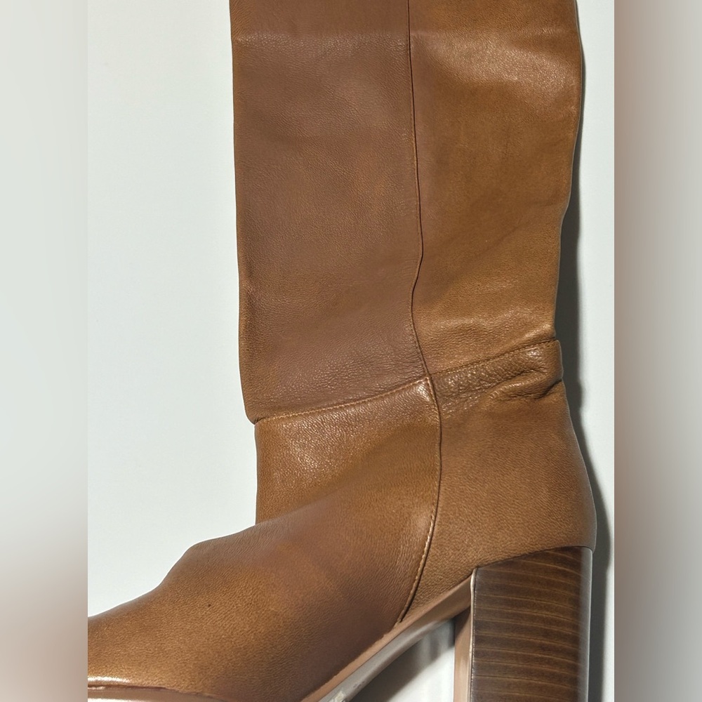 Wynona Leather Boots Tall Silent d | Sz 39/US 8/8.5 | Carmel Tan Brown - Picture 13 of 16